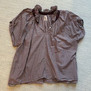 A Shirt thing red and blue gingham top